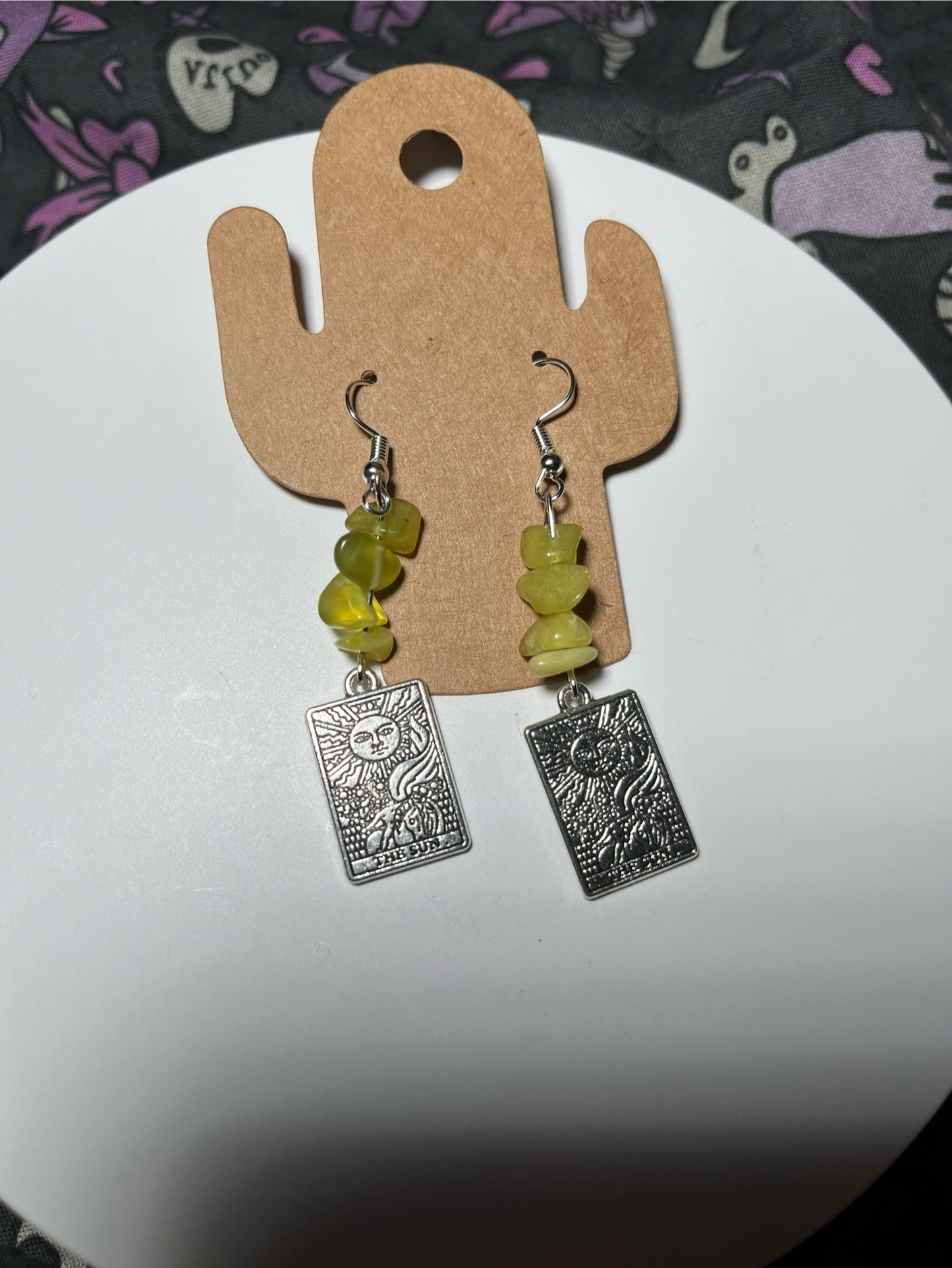 Handmade Korean Jade “The Sun” Earrings