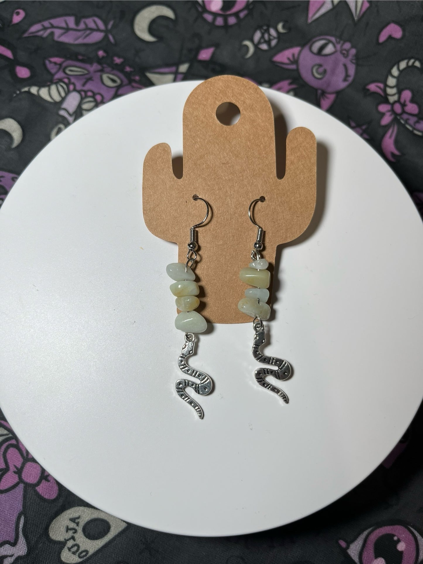 Handmade Amazonite with Snake Charm
